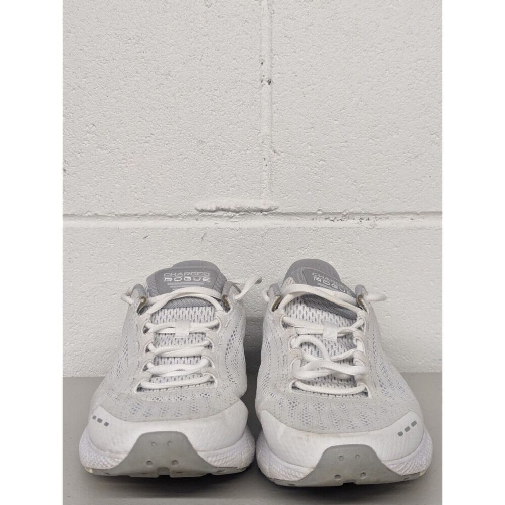 Womens Sz 10.5 Under Armour Charged Rogue Lace-Up White Trainers 3021247_106 - Picture 3 of 8